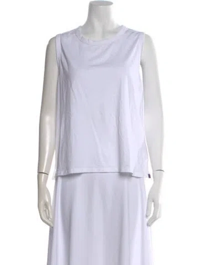 Pre-owned Kule Crew Neck Sleeveless Top In White