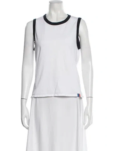 Pre-owned Kule Crew Neck Sleeveless Top In White