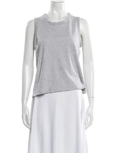 Pre-owned Kule Crew Neck Sleeveless T-shirt In Gray