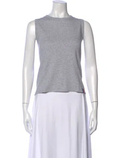 Pre-owned Kule Crew Neck Sleeveless T-shirt In Gray