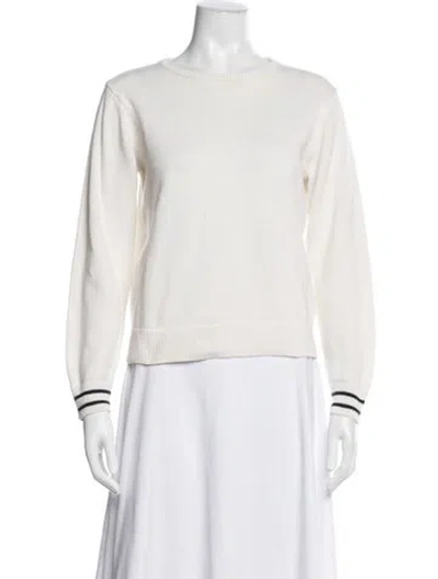 Pre-owned Kule Crew Neck Sweater In White