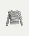 Kule Crewneck Long-sleeve Striped Cotton Top In Multi