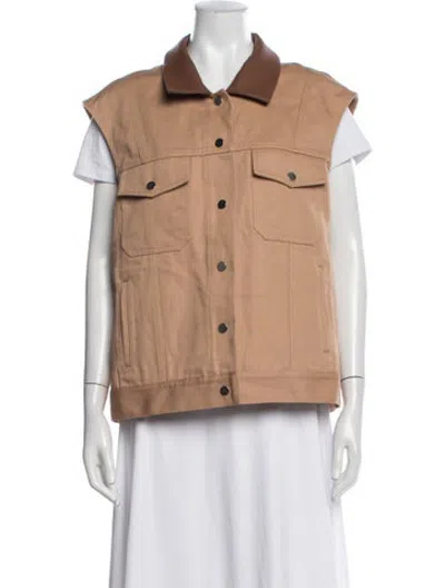 Pre-owned Kule Denim Jacket In Brown/neutrals