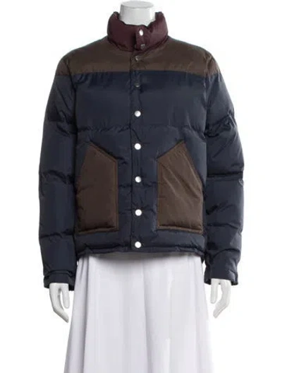 Pre-owned Kule Down Jacket In Blue/burgundy