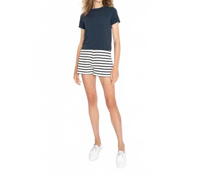Kule Eco Cotton Venus Stripe Short In Navy/cream