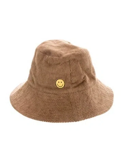 Pre-owned Kule Embroidered Bucket Hat In Brown