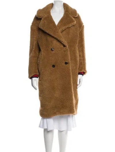 Pre-owned Kule Faux Fur Coat In Brown