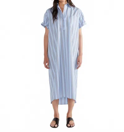Kule Fleet Classic Dress In Blue Navy White