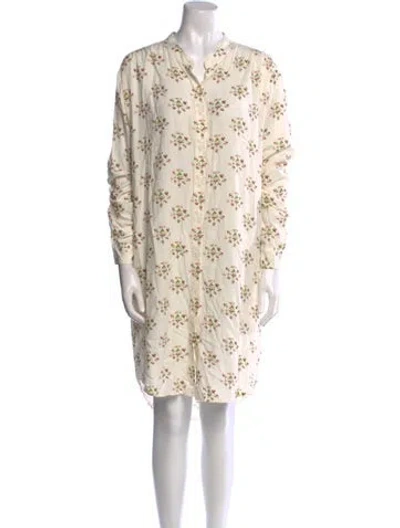 Pre-owned Kule Floral Print Midi Length Dress In Neutral