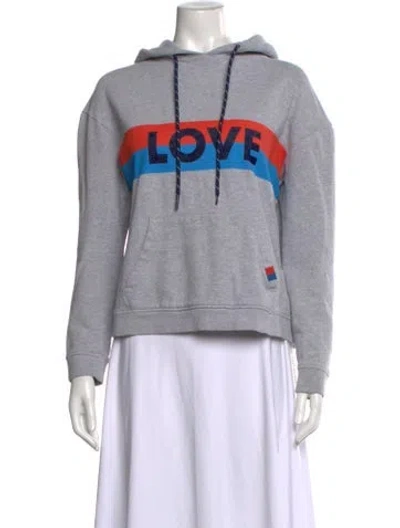 Pre-owned Kule Graphic Print Crew Neck Hoodie In Gray