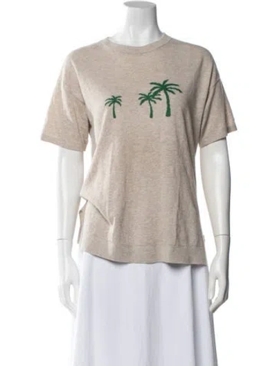 Pre-owned Kule Graphic Print Crew Neck Sweater In Neutral