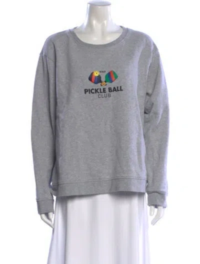 Pre-owned Kule Graphic Print Crew Neck Sweatshirt In Gray
