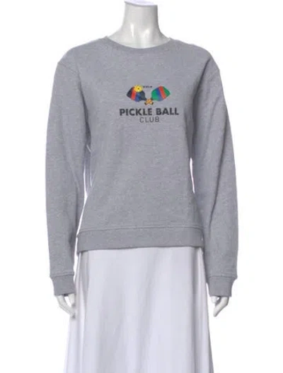 Pre-owned Kule Graphic Print Crew Neck Sweatshirt In Gray