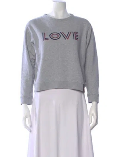 Pre-owned Kule Graphic Print Crew Neck Sweatshirt In Gray