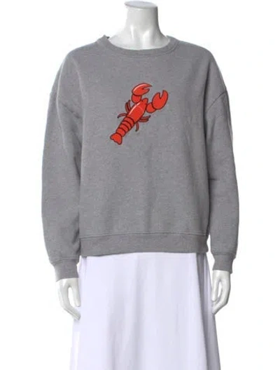 Pre-owned Kule Graphic Print Crew Neck Sweatshirt In Gray