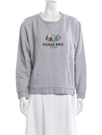 Pre-owned Kule Graphic Print Crew Neck Sweatshirt In Gray