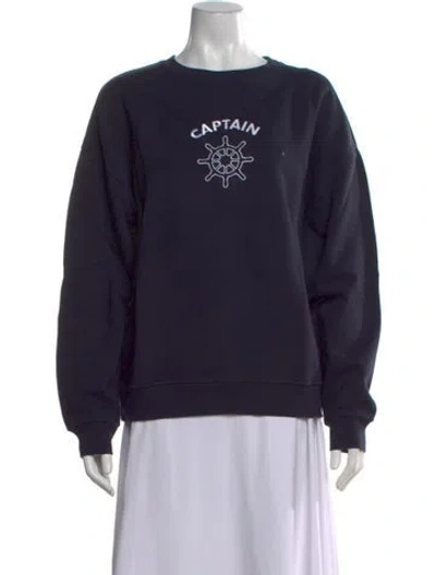 Pre-owned Kule Graphic Print Crew Neck Sweatshirt In Multi