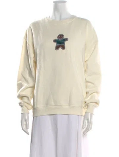 Pre-owned Kule Graphic Print Crew Neck Sweatshirt In Neutral