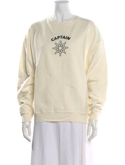 Pre-owned Kule Graphic Print Crew Neck Sweatshirt In Neutral
