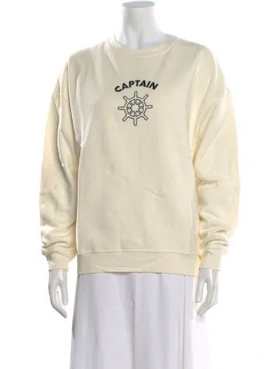 Pre-owned Kule Graphic Print Crew Neck Sweatshirt In Neutral
