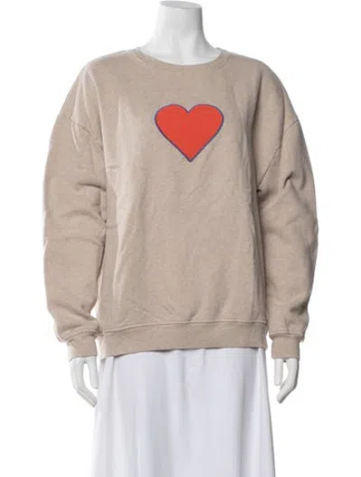 Pre-owned Kule Graphic Print Crew Neck Sweatshirt In Neutrals