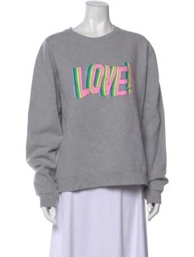 Pre-owned Kule Graphic Print Crew Neck Sweatshirt W/ Tags In Gray