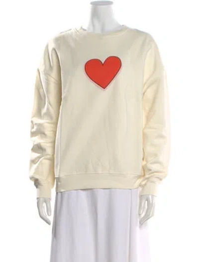 Pre-owned Kule Graphic Print Crew Neck Sweatshirt W/ Tags In Neutral