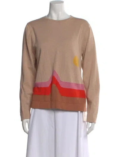 Pre-owned Kule Graphic Print Crew Neck Top In Neutral
