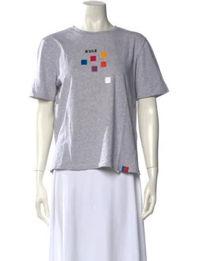 Pre-owned Kule Graphic Print Crew Neck T-shirt In Neutral