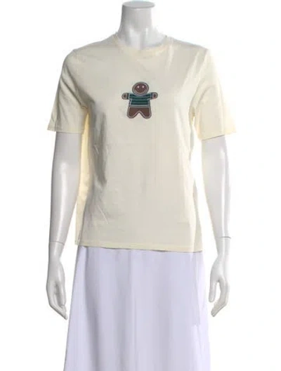 Pre-owned Kule Graphic Print Crew Neck T-shirt In Neutral