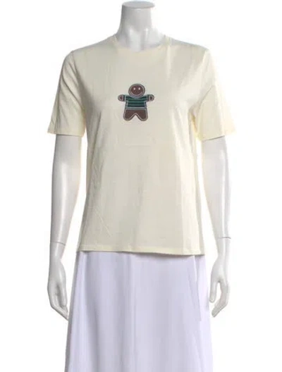 Pre-owned Kule Graphic Print Crew Neck T-shirt In Neutral