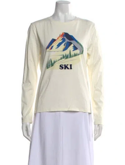 Pre-owned Kule Graphic Print Crew Neck T-shirt In Neutral