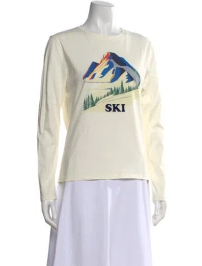 Pre-owned Kule Graphic Print Crew Neck T-shirt In Neutral