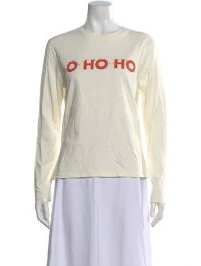 Pre-owned Kule Graphic Print Crew Neck T-shirt In Neutral