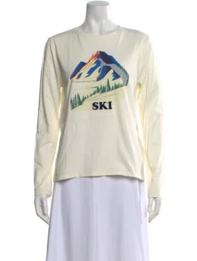 Pre-owned Kule Graphic Print Crew Neck T-shirt In Neutral