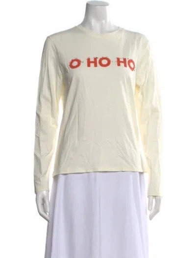 Pre-owned Kule Graphic Print Crew Neck T-shirt In Neutral