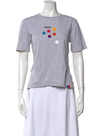 Pre-owned Kule Graphic Print Crew Neck T-shirt In Neutral