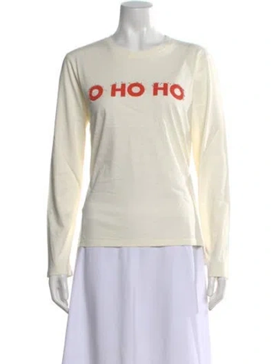 Pre-owned Kule Graphic Print Crew Neck T-shirt W/ Tags In Neutral