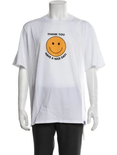 Pre-owned Kule Graphic Print Crew Neck T-shirt W/ Tags In White