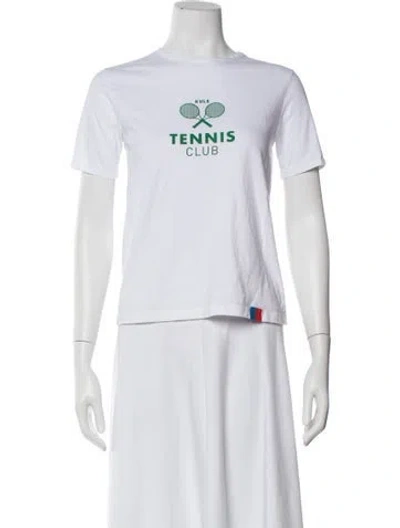 Pre-owned Kule Graphic Print Crew Neck T-shirt In White