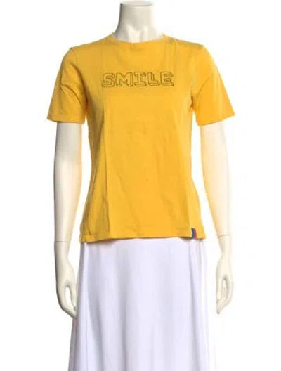 Pre-owned Kule Graphic Print Crew Neck T-shirt In White