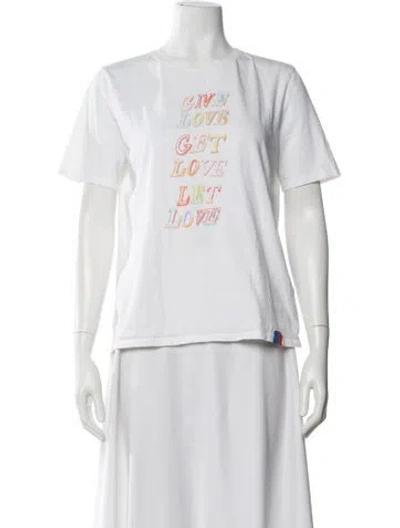 Pre-owned Kule Graphic Print Crew Neck T-shirt In White