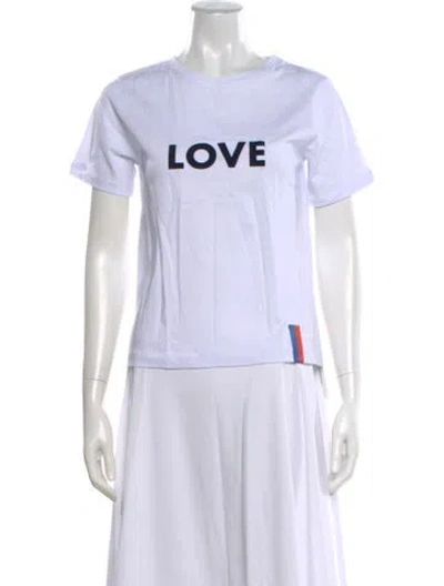 Pre-owned Kule Graphic Print Crew Neck T-shirt In White