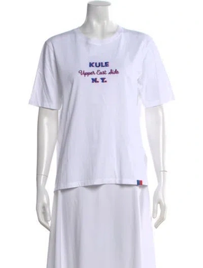 Pre-owned Kule Graphic Print Crew Neck T-shirt In White