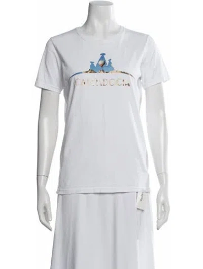 Pre-owned Kule Graphic Print Crew Neck T-shirt In White