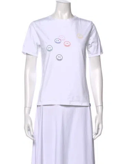 Pre-owned Kule Graphic Print Crew Neck T-shirt In White