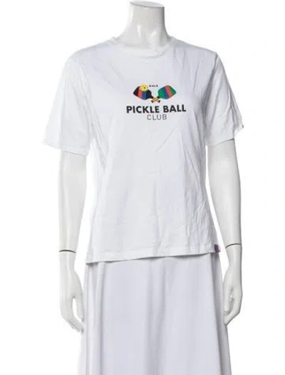 Pre-owned Kule Graphic Print Crew Neck T-shirt In White