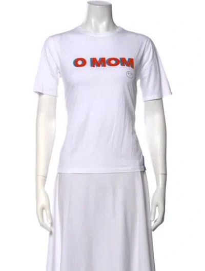 Pre-owned Kule Graphic Print Crew Neck T-shirt In White