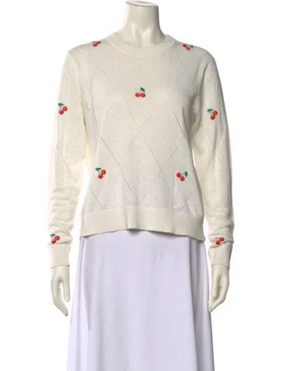 Pre-owned Kule Graphic Print Mock Neck Sweatshirt In Neutral