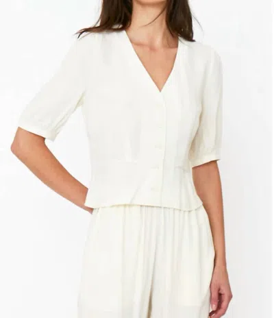 Kule Jane Top In Cream In White